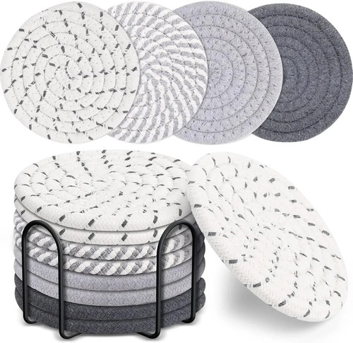 8pcs cotton woven drink - cotton,