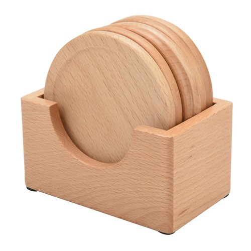 6pcs wood coasters for - wood,