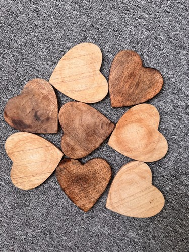 Set rustic wooden heart - set, of