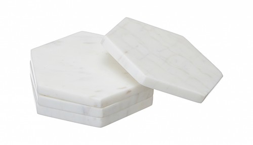 Marble coasters set hot - marble, of