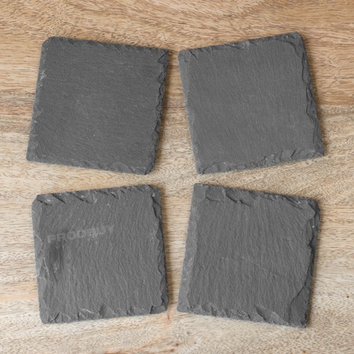Set square grey slate - of, 8