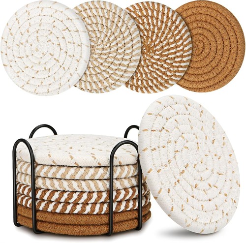 Boho drink coasters set 8 - set,