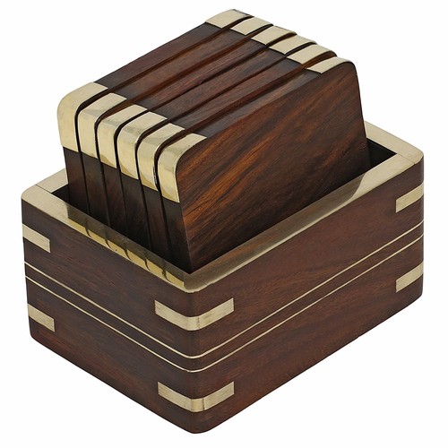 Wooden drink glass coasters - drink,