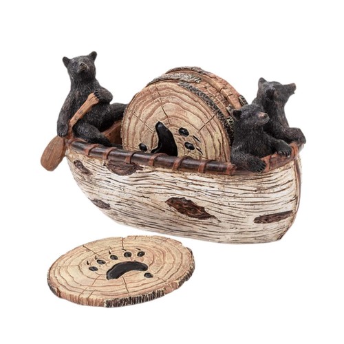 Wooden coasters set with - coasters,