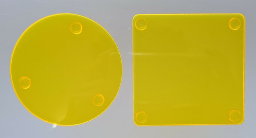 Round square acrylic - &,