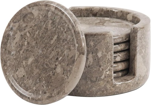 Marble coaster set with holder - coaster,