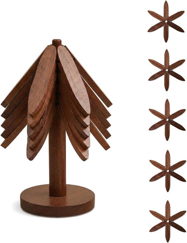 Wooden coasters 5pcs - coasters,, with