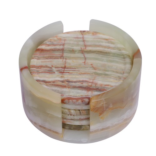 Marble coaster set 6pcs - set,