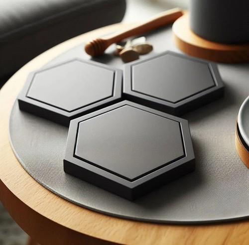 Hexagonal design coaster - design,