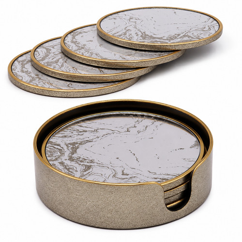 Set modern faux marble - set, of