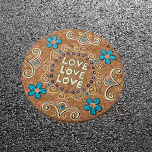 Pcs cork coasters - 4,