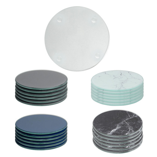 Round glass coasters - glass,