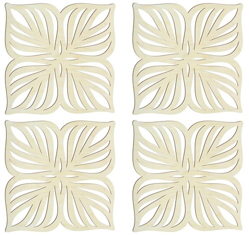 Set wooden table coasters - wooden,