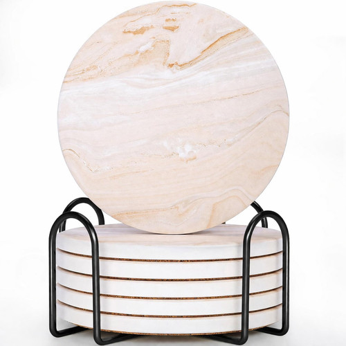 Drink coasters set marble - set,
