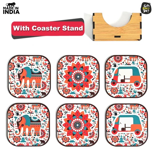 Set wooden coasters with - wooden,