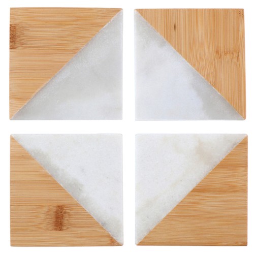Set coasters wooden - of, 4